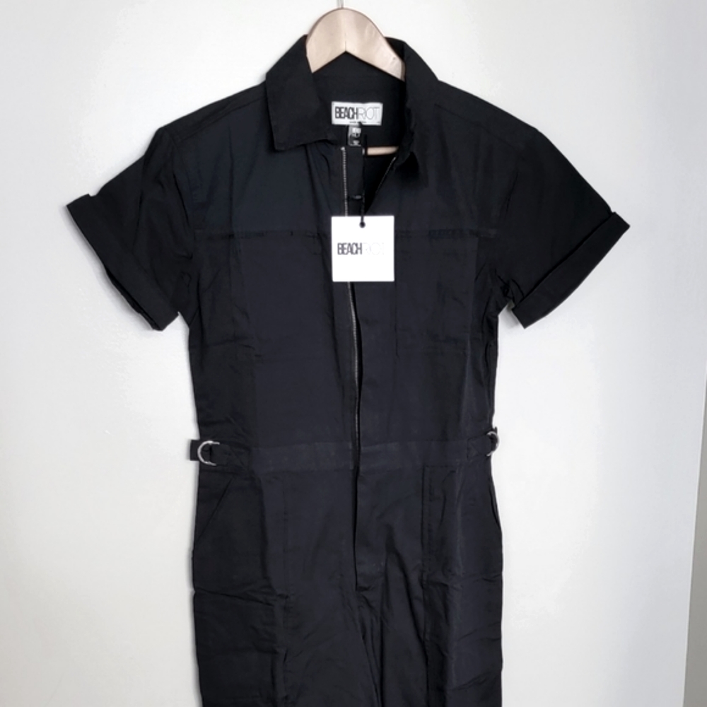 Beach Riot - Black Racetrack Jumpsuit - Picture 5 of 6